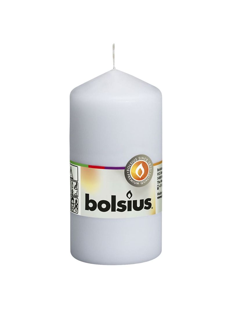 Bolsius Candele Moccoli 10 pz 120x58 mm Bianche