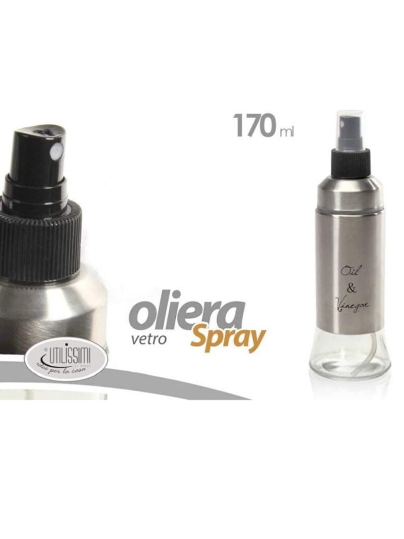 Trade Shop - Oliera Bottiglia Con Erogatore Spray Olio Condimento Vetro  170ml Satinato 813108 - BricoBravo