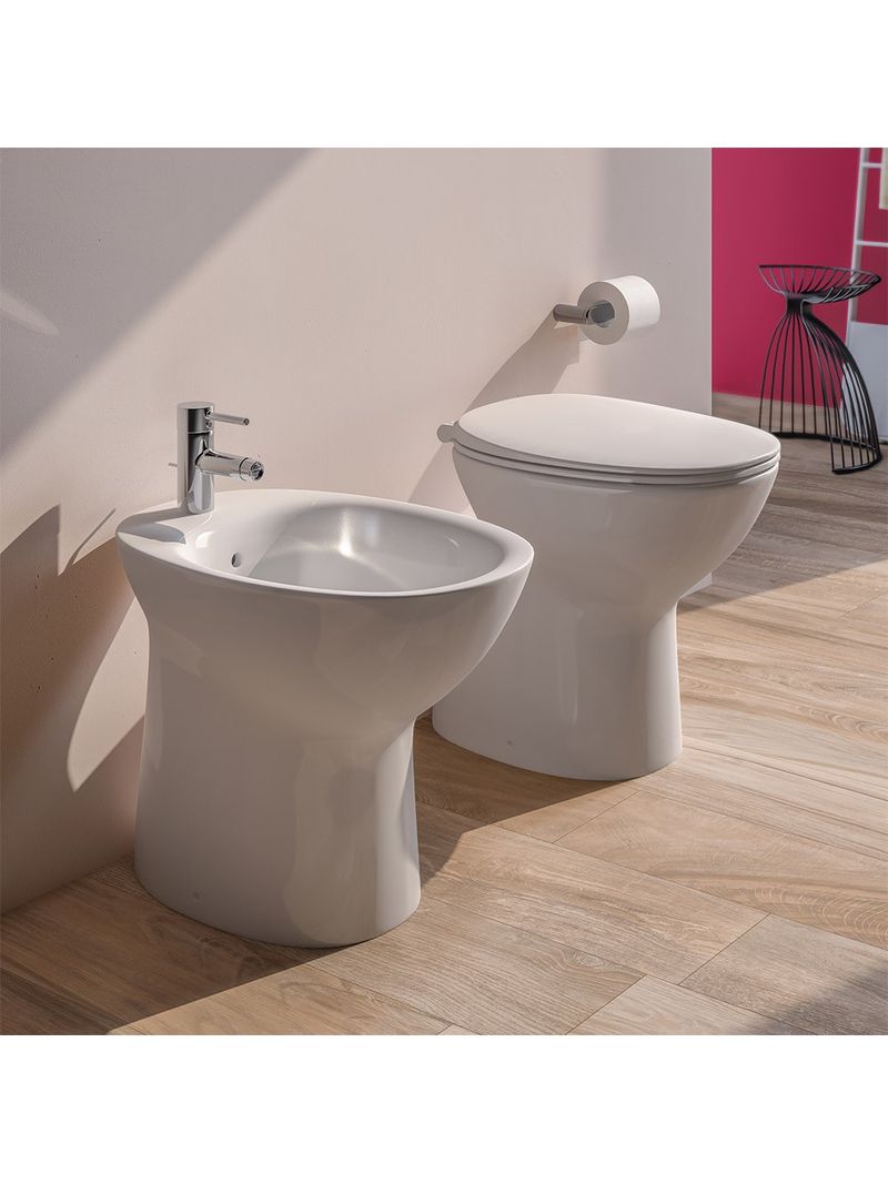 Coppia Sanitari tradizionali serie Morning con WC rimless, bidet e copriwc  - BricoBravo