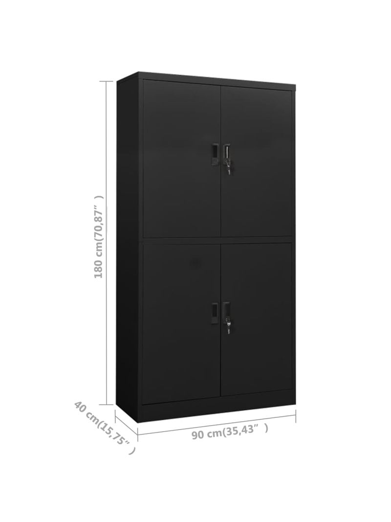 SECOLI Armadio Classificatore, Mobili per Ufficio, Armadi Da Ufficio,  Armadio Ufficio, Mobiletto Ufficio, Antracite 105x40x180 cm in Acciaio :  : Casa e cucina