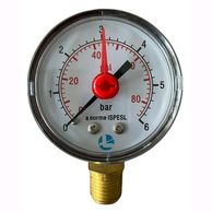 Manometro per Autoclave Doppia Scala 0-6 bar 0-85 psi Attacco Radiale Pressione Acqua