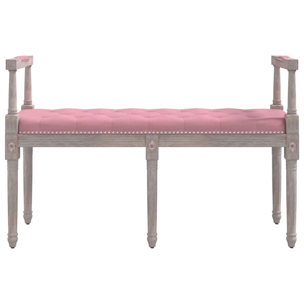 Panca in velluto rosa cm 110x45h.47 nuova art.74363 consegna