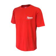 T-Shirt Rossa Con Logo Lato Cuore E Schiena--Taglia M