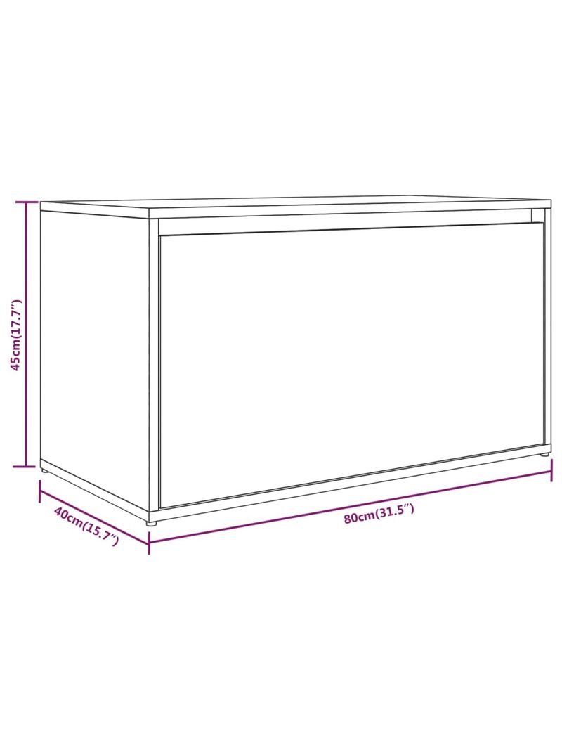 Panca da Ingresso 80x40x45 cm Rovere Fumo in Legno Multistrato 816047 -  BricoBravo