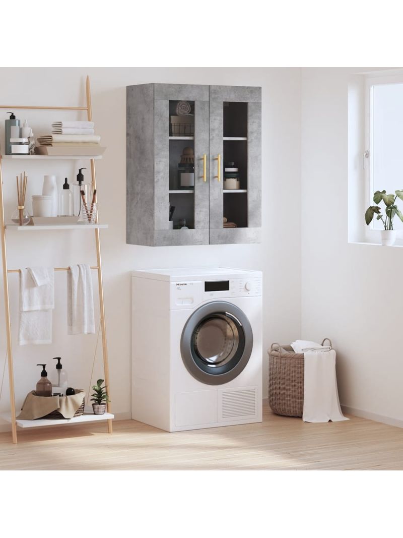 Mobile Da Parete Per Cucina Porto In Legno Ingegnerizzato Grigio Sonoma - Foto 3