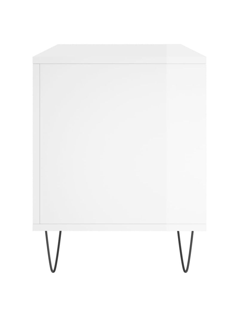 Mobile Porta Dischi Bianco Lucido 100x38x48cm Legno Multistrato 831750 -  BricoBravo