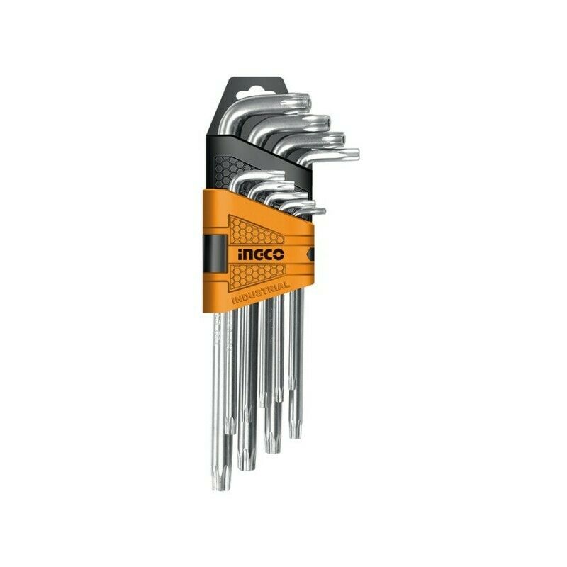 Set 9 Chiavi Torx A Brugola Lunghe - Da T10 A T50 In Acciaio Con Impugnatura ABS - Foto 2