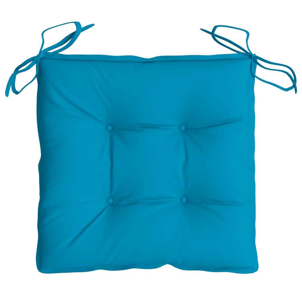 Set di cuscini per sedie da giardino 40x40x7 cm azzurro Vida XL