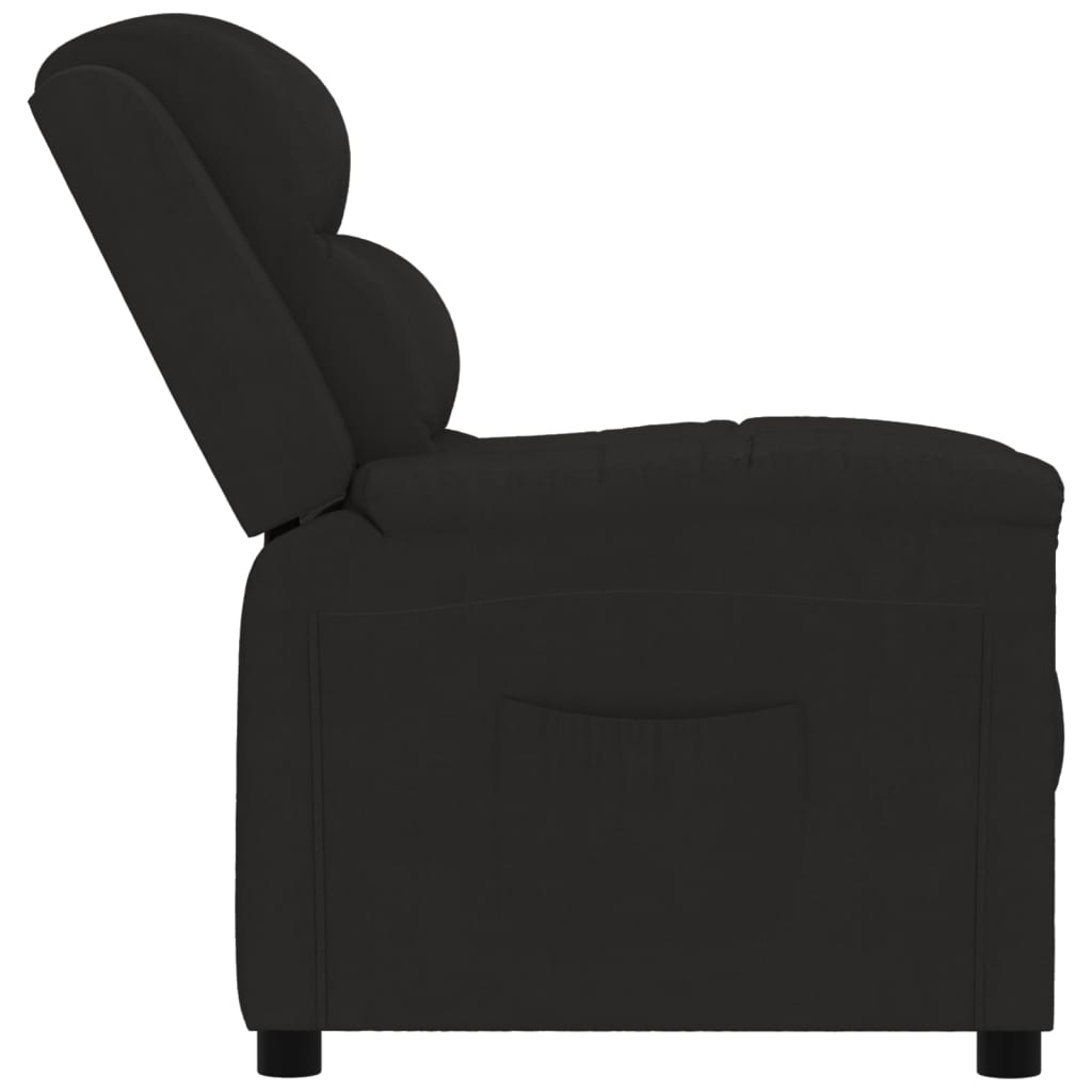 Poltrona Salotto | Sedia | Poltroncina Elettrica Reclinabile Nera in Tessuto CFW804694 | Leroy