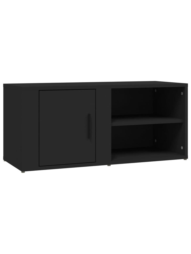 Mobile Porta TV Nero 80x31,5x36 cm in Legno Multistrato