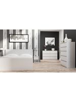 Onlywood Settimino per camera da letto MALWA LARGE - 120x30x77h cm - Bianco  - 6 cassetti - BricoBravo