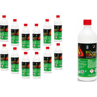 12 litri Bioetanolo combustibile liquido per stufa camino caminetto bio etanolo conf. 1L - 12 pz.