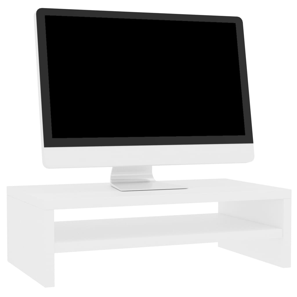 Supporto per Monitor Bianco 100x24x13 cm in Legno Multistrato