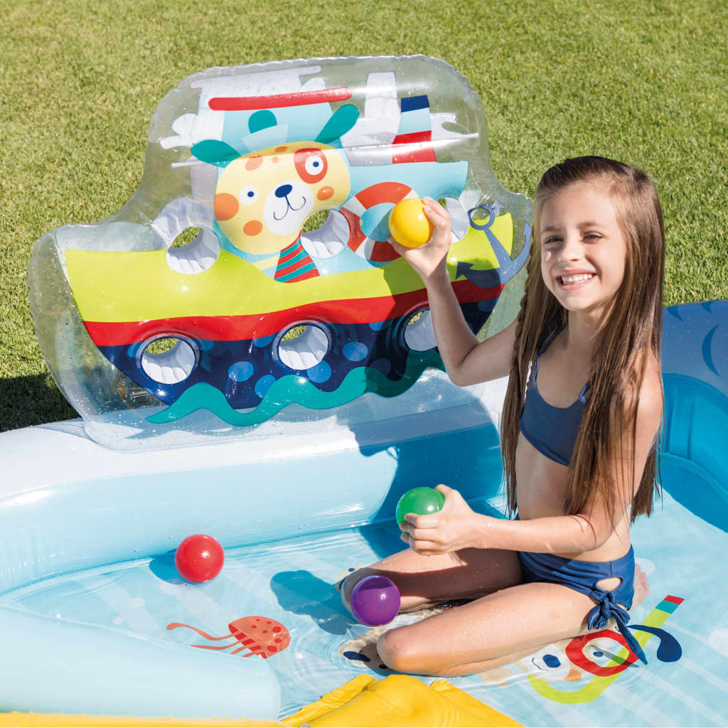 Intex Piscina per Bambini Fishing Fun 218x188x99 cm