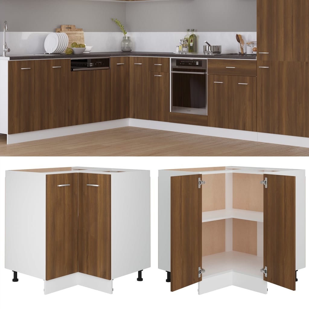 Armadietto Cucina Rovere Marrone 75,5x75,5x80,5 cm in Legno 815584 -  BricoBravo