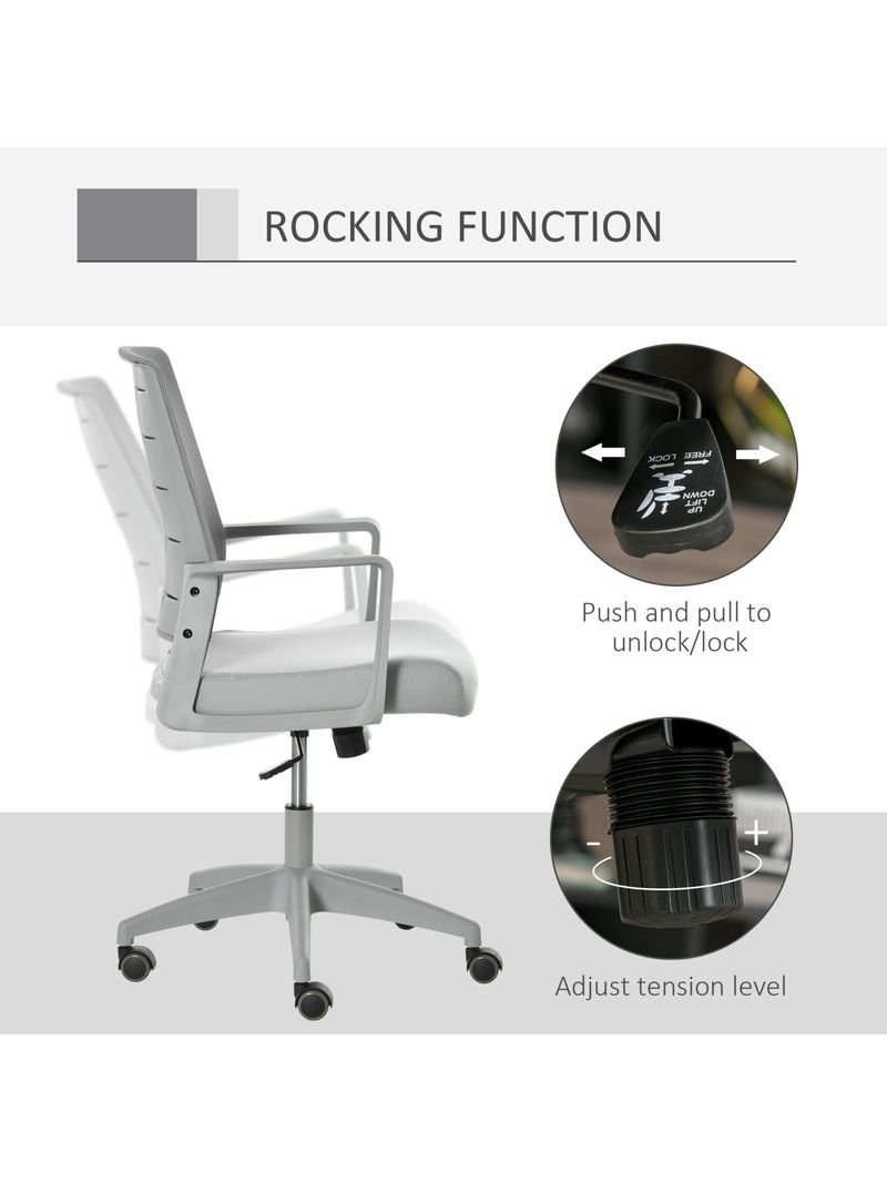 EASYCOMFORT Sedia da Ufficio Ergonomica Girevole con Altezza