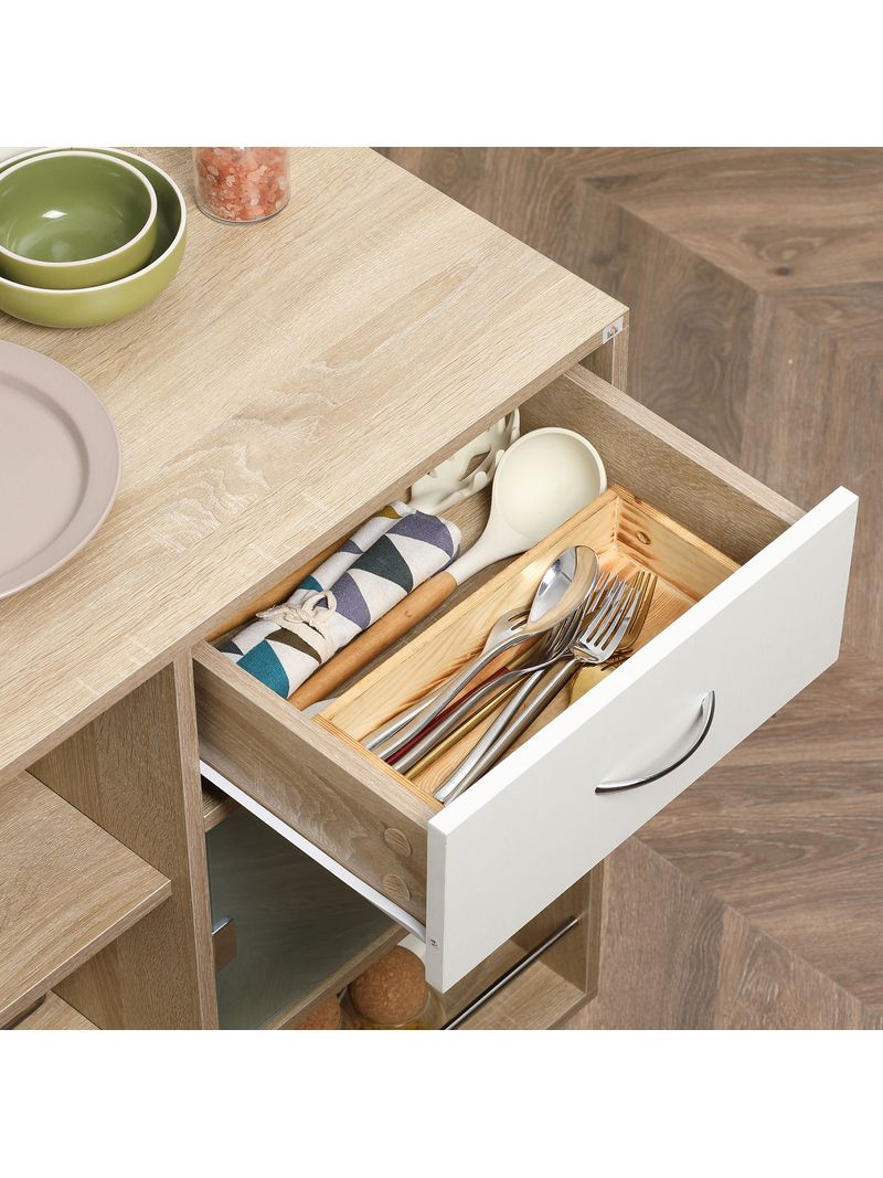 EASYCOMFORT Carrello da Cucina Portavivande con Cassetti e