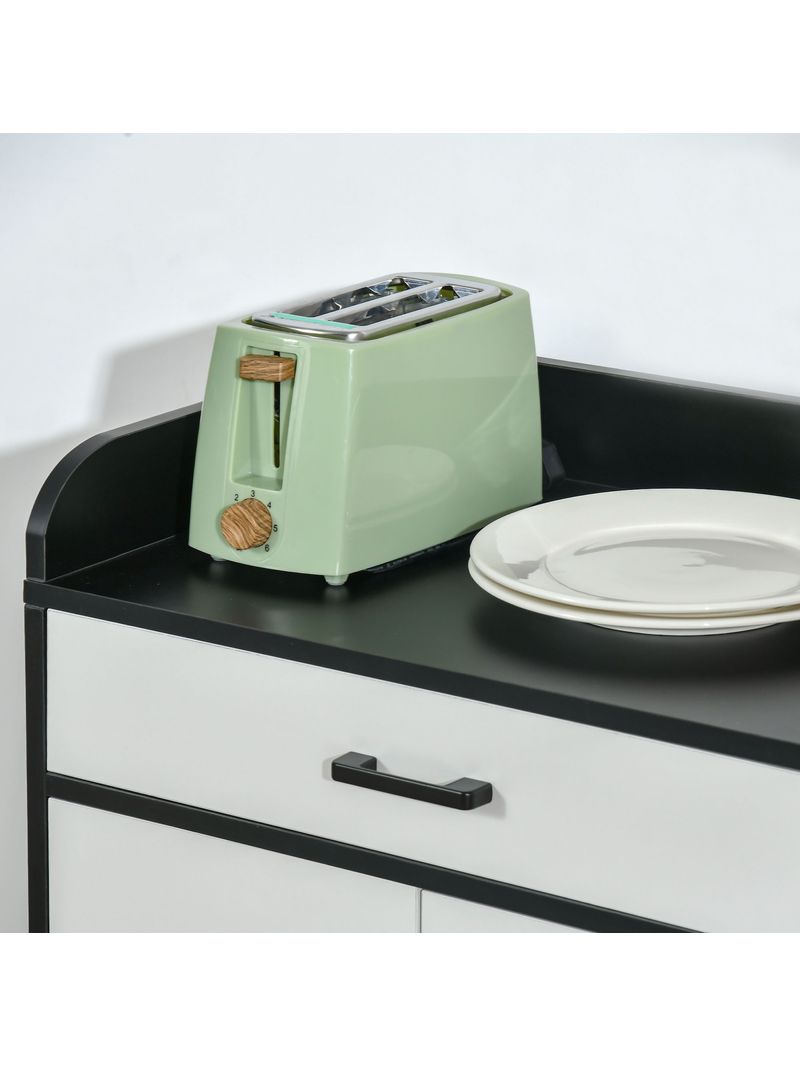 EASYCOMFORT Mobiletto con Cassetto e Ripiano Regolabile per Cucina,  Soggiorno e Anticamera, in MDF, 60x40x90cm, Bianco e Nero