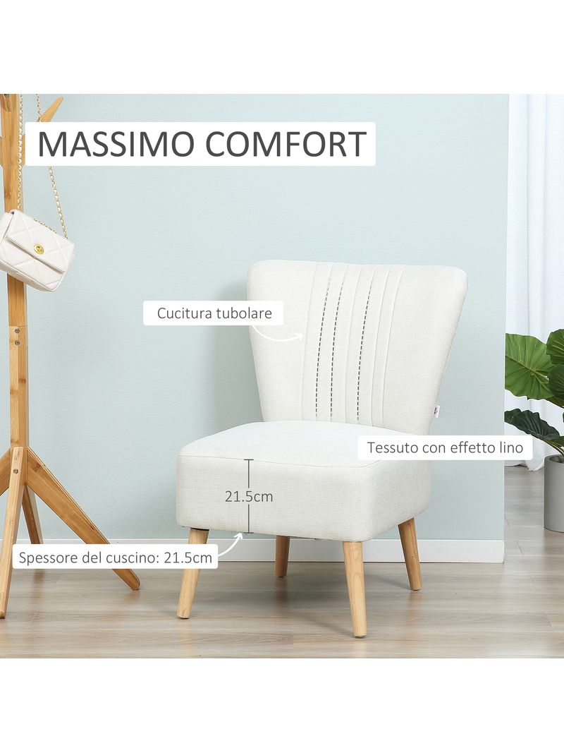 EASYCOMFORT Poltrona Moderna da Soggiorno con Seduta Imbottita