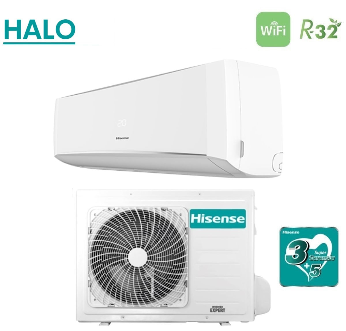 Climatizzatore Condizionatore Hisense Inverter Serie Halo 18000 Btu Cbxs181ag R 32 Wi Fi 6703