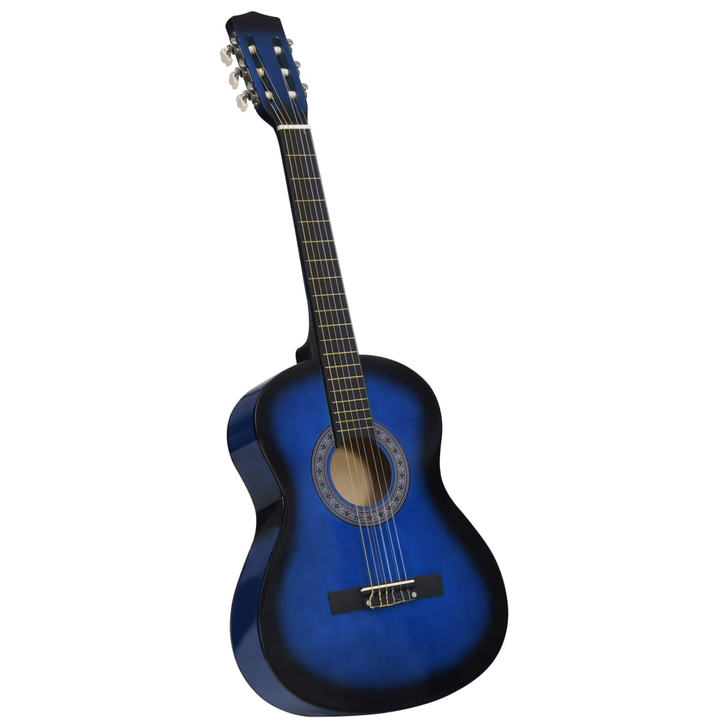 Chitarra Classica 3/4 Blu con Custodia e Accessori