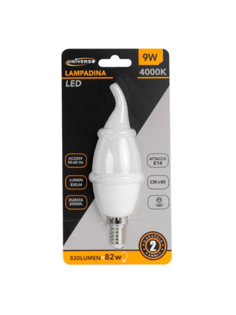 Trade Shop - Lampadina Led E14 9watt Candela Fiamma Smd C37 Luce Naturale  Calda Fredda C37-9w - BricoBravo