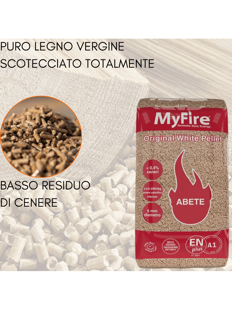Pellet 15 Kg Pellet Di Faggio 100% Sacco Da 15 Kg, Certificato