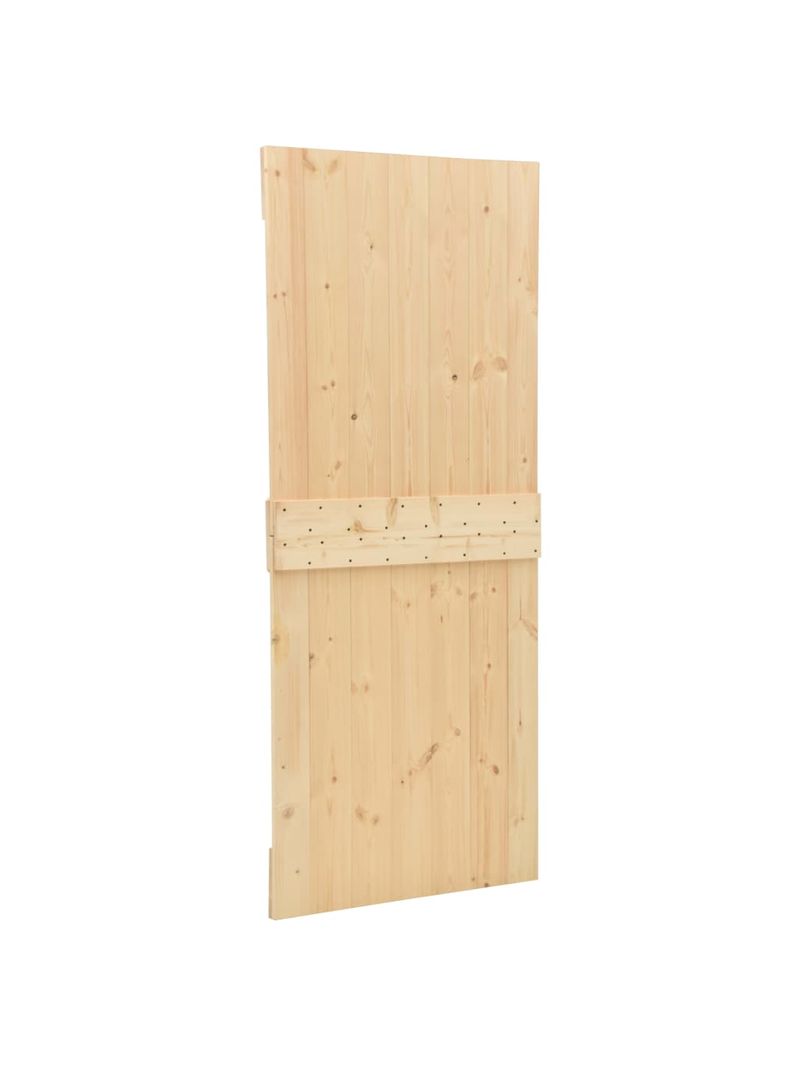 Porta Scorrevole con Set Hardware 80x210 cm in Legno di Pino