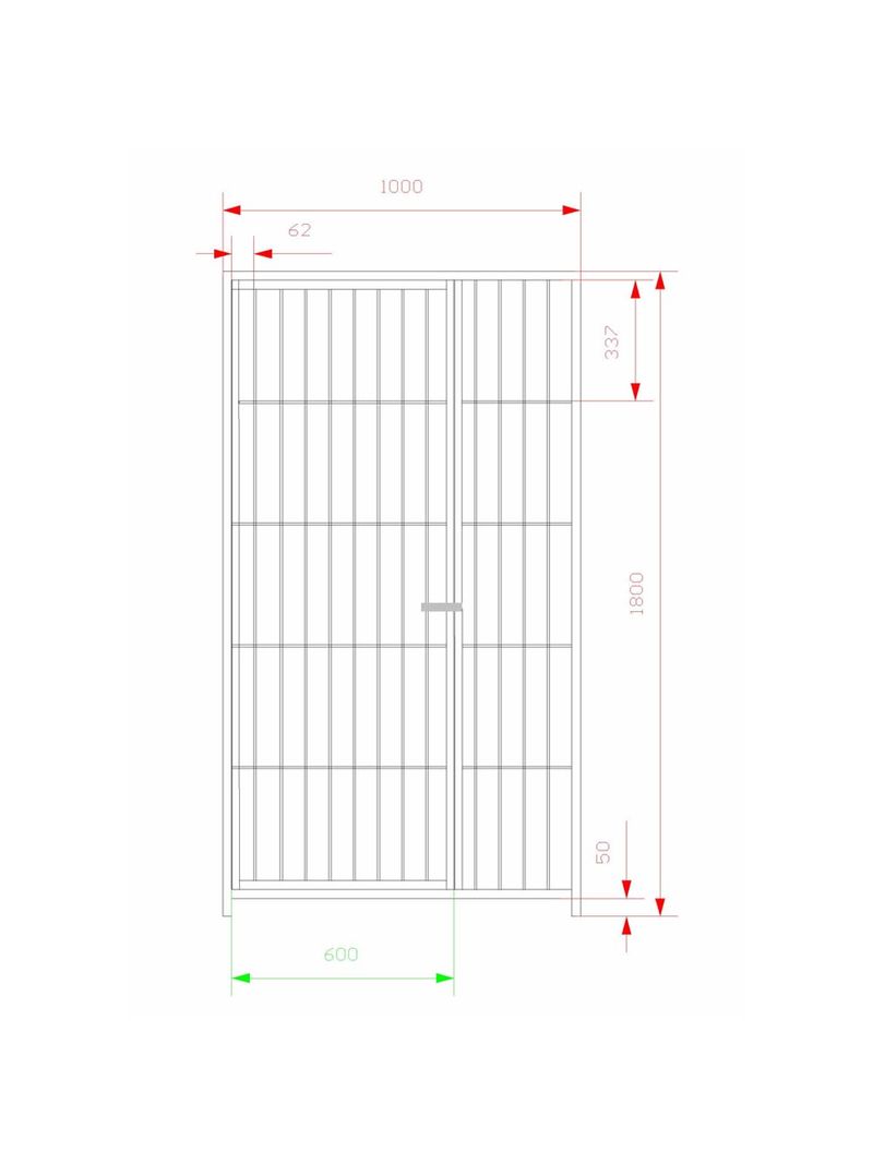 Box per Cani da Esterno con Zincatura a Caldo da 200x200x Altezza 180 Cm