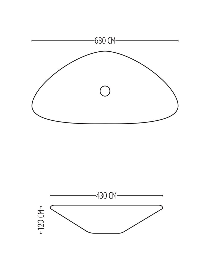 Lavabo da appoggio ceramica bianco triangolare lavandino lavello arredo  68x47,5x12,5 cm - BricoBravo