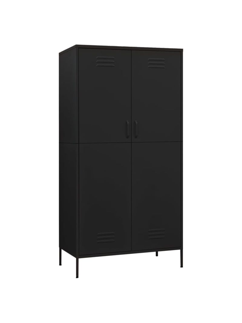 vidaXL Armadio Nero 90x50x180 cm in Acciaio