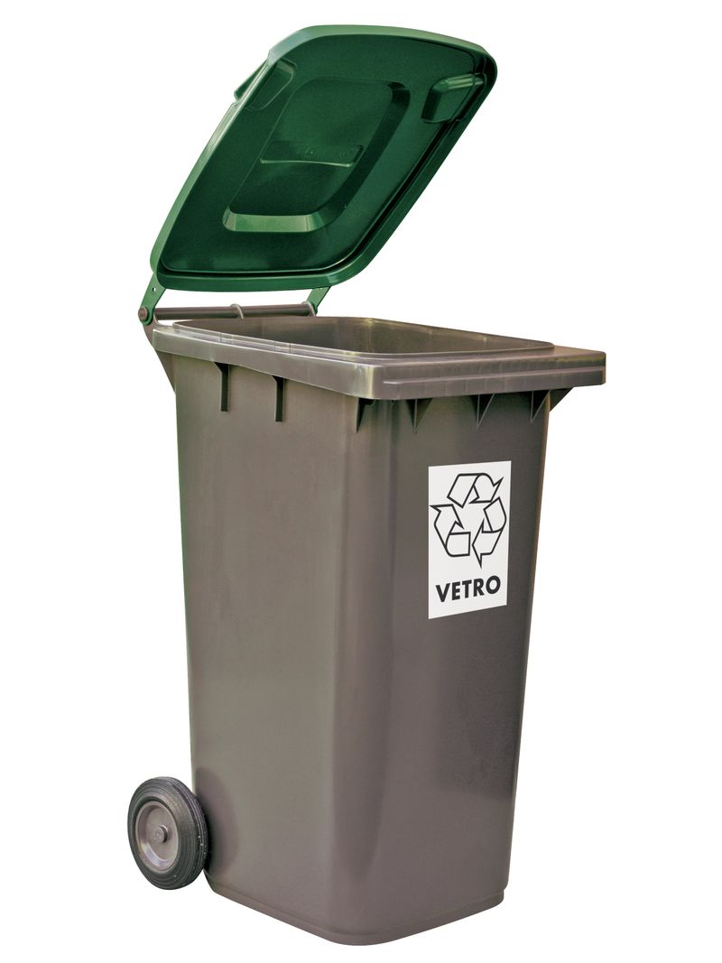 Bidone Per Raccolta Differenziata 120L Mobil - Carrellato, Bianco, UNI EN 840, Per Esterno - Foto 12