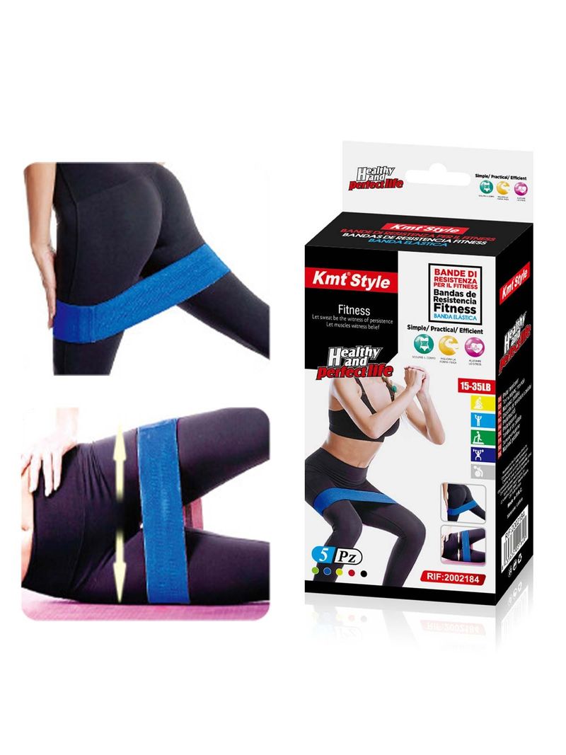 PLEASION Elastici Fitness,5 Livelli Bande Elastiche di Resistenza Set di  Fasce Elastiche Fitness,Banda Elastica per Allenamento di  Forza,Bodybuilding