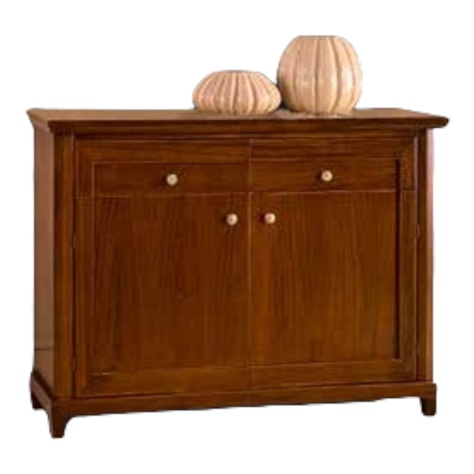 Madia credenza arte povera in legno 2 porte tinta noce l.150 p.40 h.90