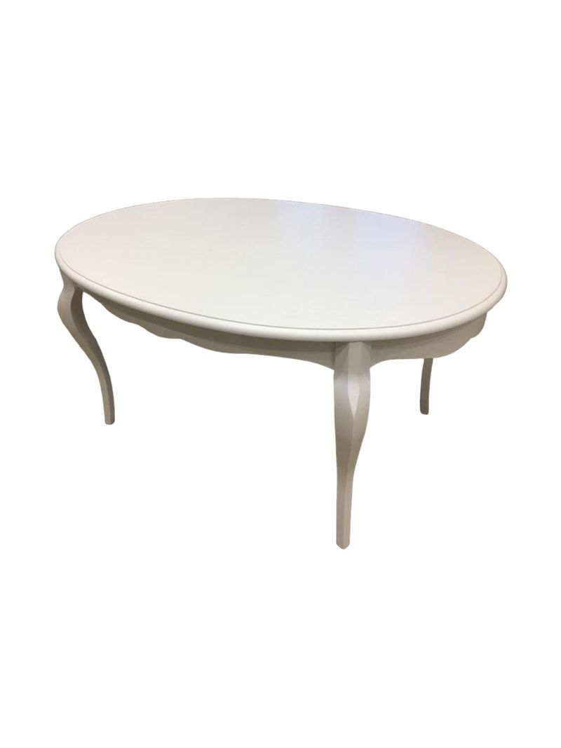 Tavolo rotondo bianco laccato shabby classico 120 h.78 - BricoBravo