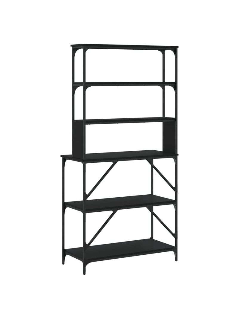 VidaXL Scaffale da cucina 6 ripiani nero 90x40x180cm legno multistrato  Contenitori per la Cucina 