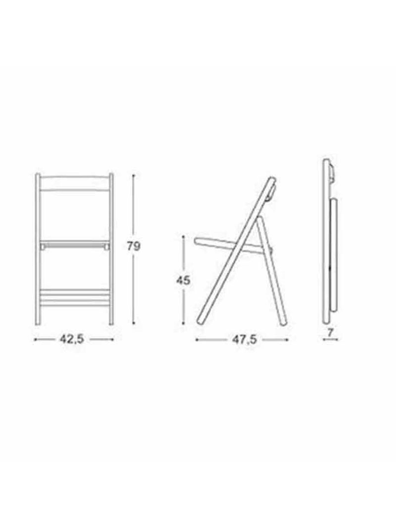 Sedia Richiudibile Pieghevole In Legno Di Faggio Color Noce Marrone  Giardino