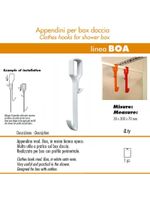 Pika Shop 6 PZ Appendino per Box Doccia Modello Boa Cromato