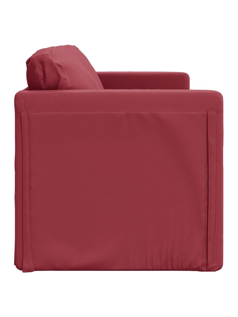 Divano Letto da Terra 2 in 1 Rosso Vino 112x174x55cm Similpelle 353977 -  BricoBravo