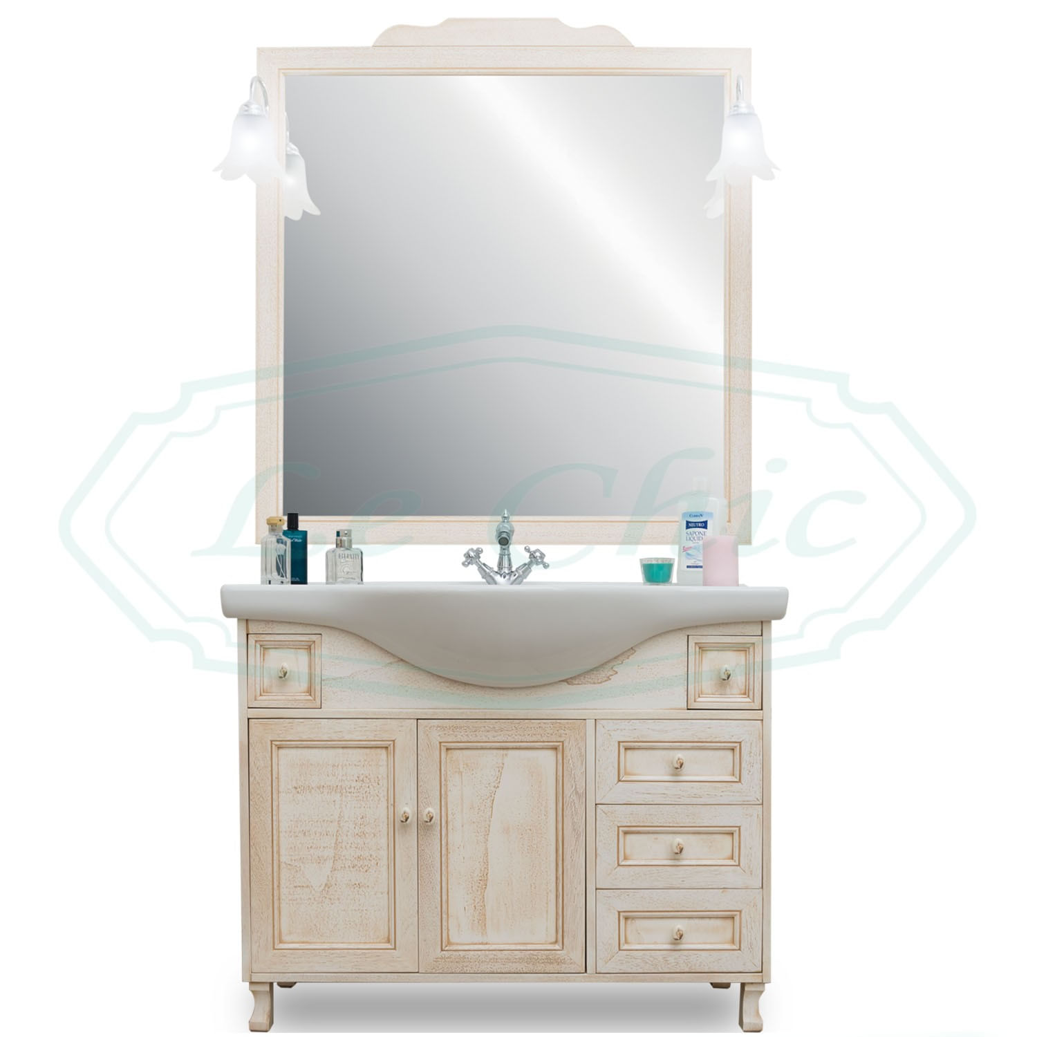 Arredo bagno completo decapè - Le Chic Arredamenti