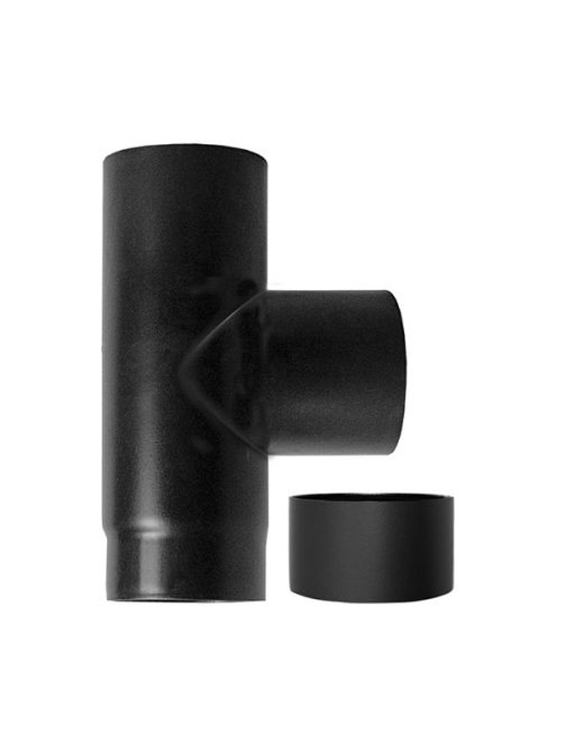 Aflex Raccordo Per Stufa A Legna – Tubo Camino Singola Parete – 250mm X 140mm – Acciaio 2mm, Verniciatura 600°C