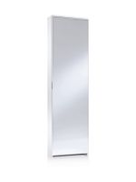 Scarpiera Ciclamino, Mobile multiuso da ingresso con anta a specchio , Armadio  moderno portascarpe a 5 ripiani, Made in Italy, Cm 50x18h178, Bianco -  BricoBravo