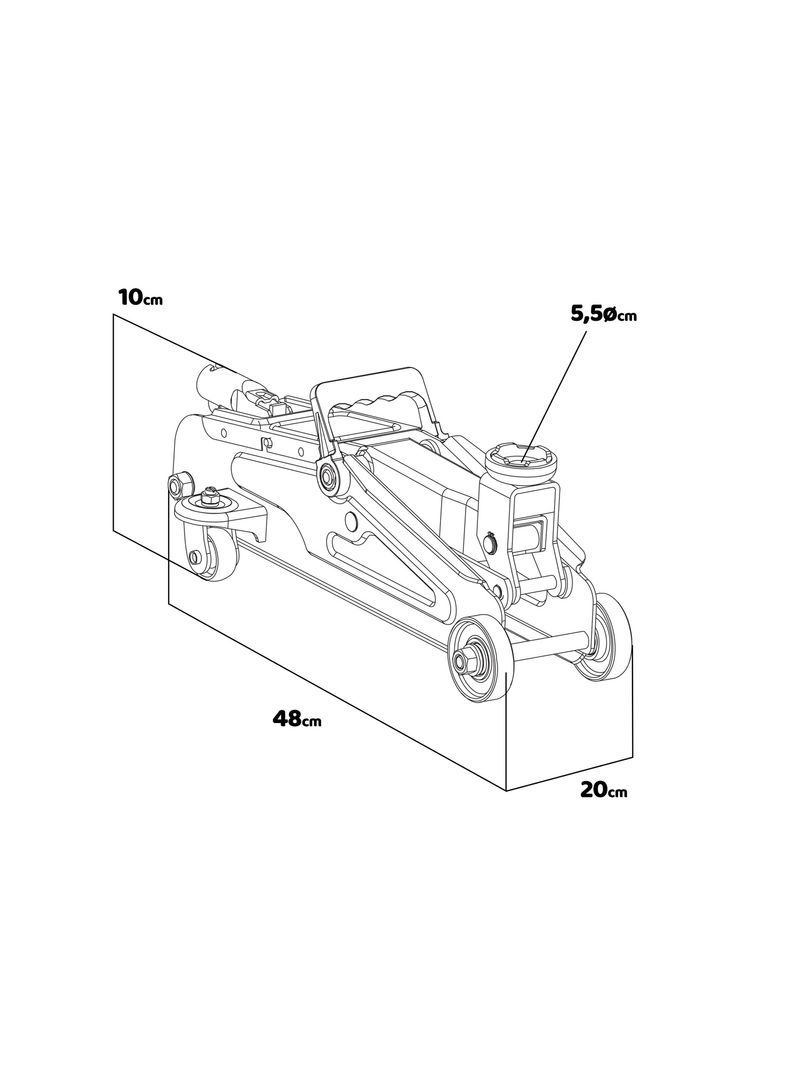 Herk 25 cric sollevatore martinetto idraulico per auto capacità 25 t -  BricoBravo