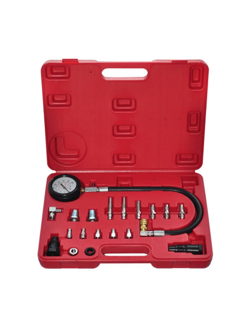Kit Tester Compressione Motore Diesel - 17 Pezzi, Con Adattatori Per Candelette E Iniettori - Foto 5