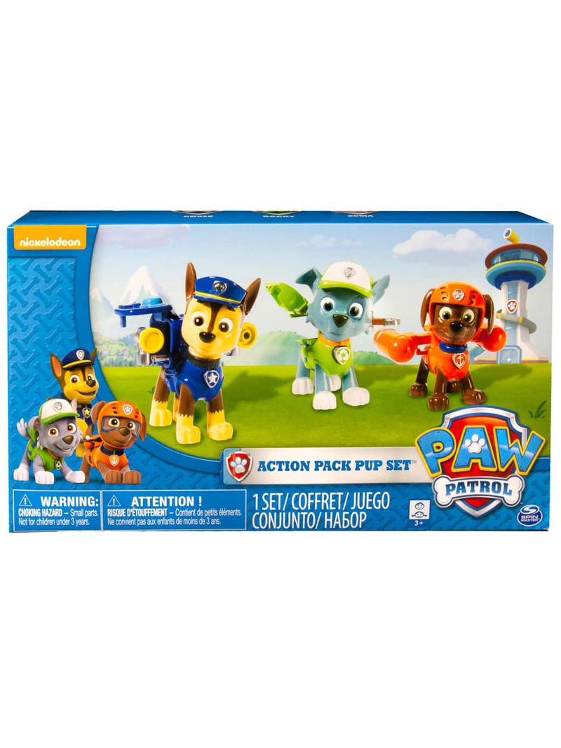 Paw Patrol Gioco Set di Personaggi Rocky/Zuma/Chase