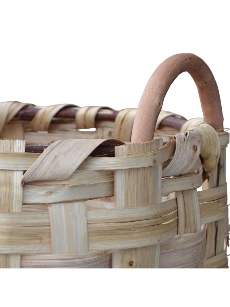 Portalegna sporta cesto cesta portapellet sporta in legno e pellet cm 45 -  BricoBravo