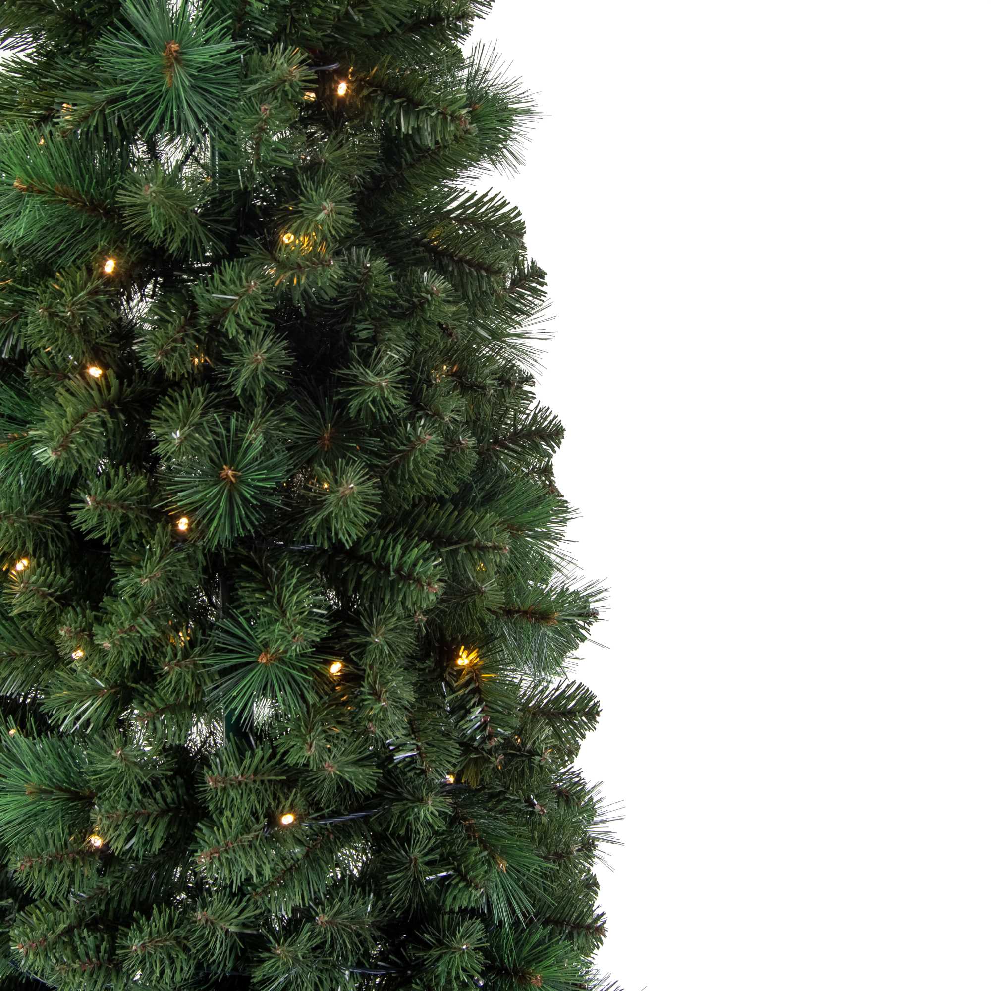 Albero di Natale artificiale con luci led e rami verde