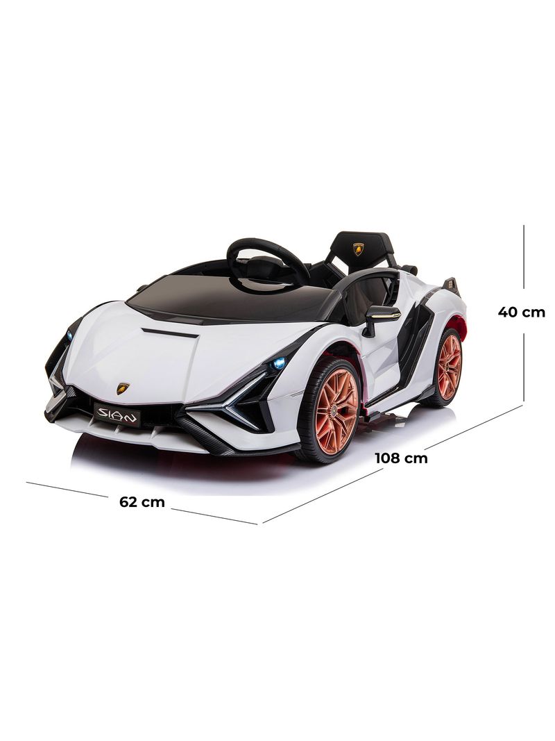 Macchina Elettrica per Bambini 12V con Licenza Lamborghini Sian FKP 37  Bianca - BricoBravo