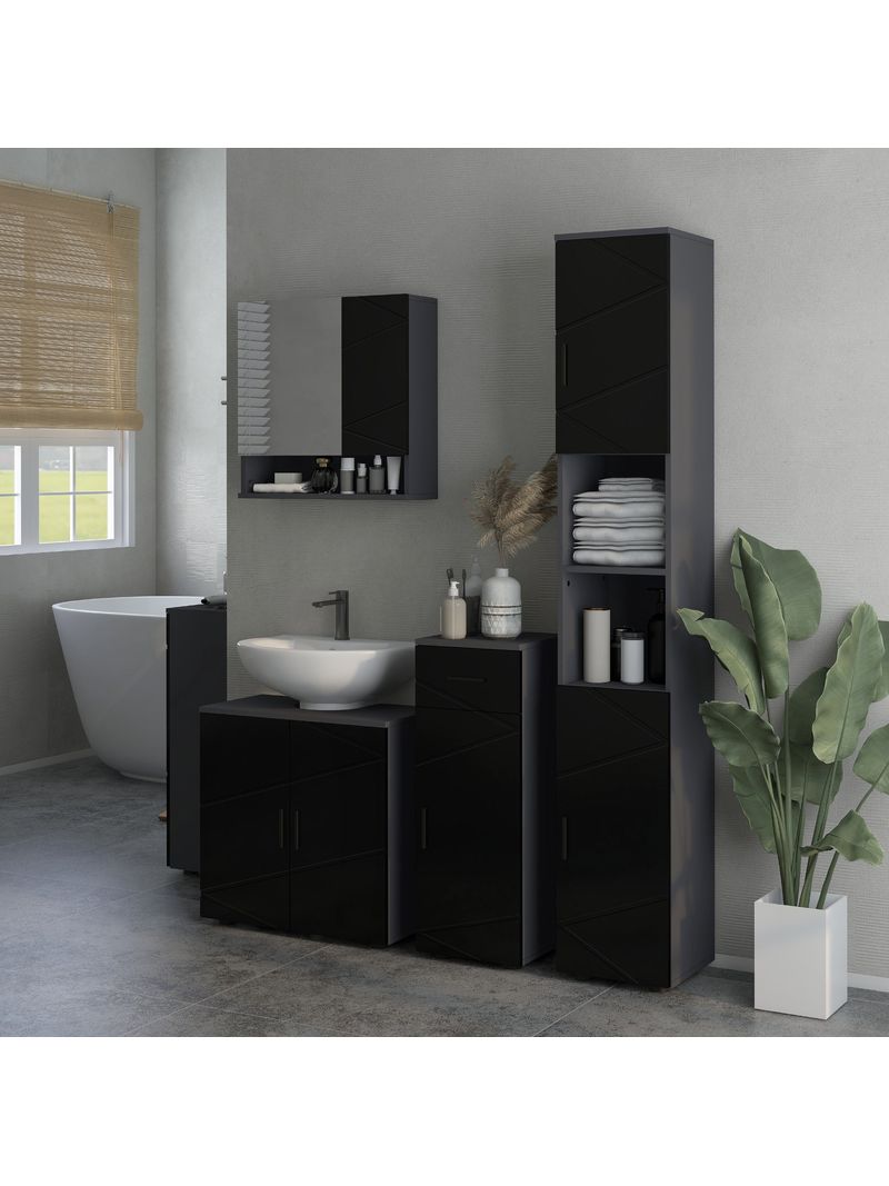 Mobile Sotto Lavabo Bagno per Piedistallo 60x30x60 cm in Legno