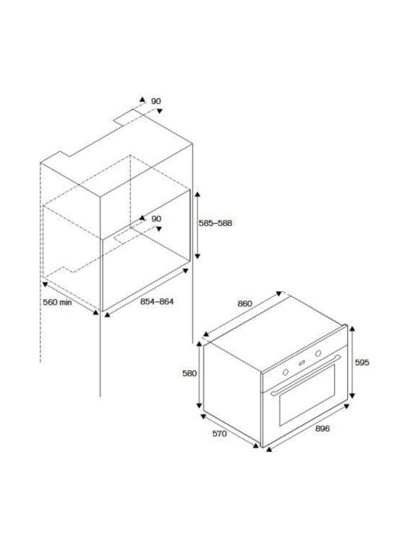 Forno elettrico da incasso 90 cm ventilato Bertazzoni F969LAGEKXT inox -  BricoBravo